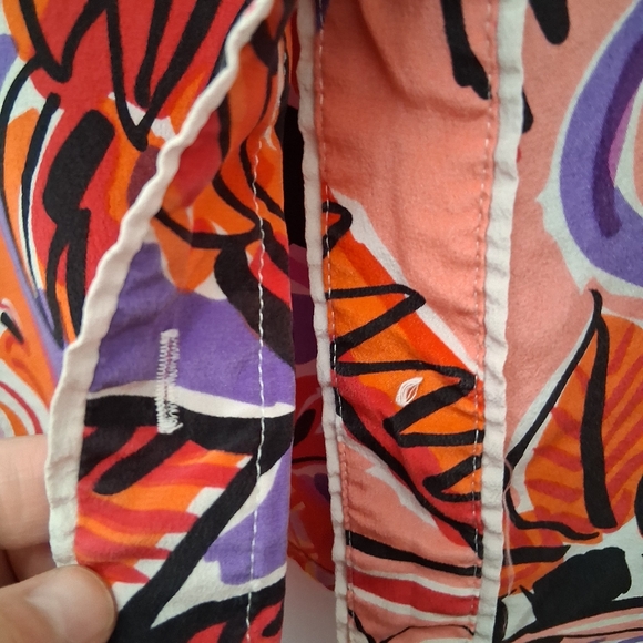 BOB MACKIE Pink Art Design Button Down Shirt Size 2X - Picture 9 of 9